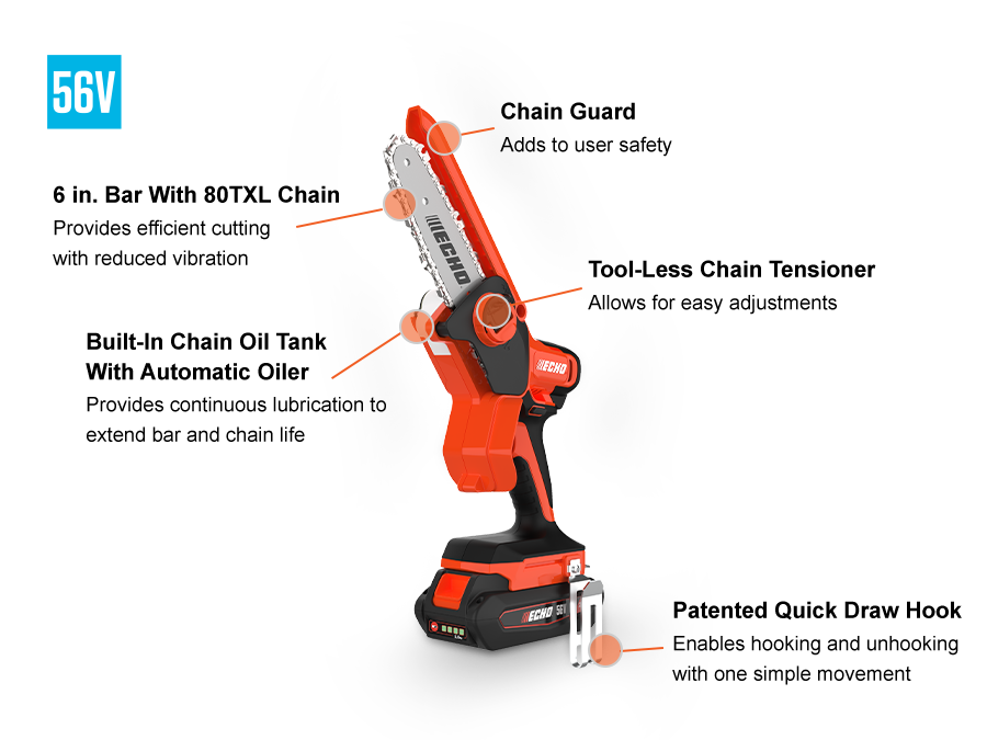 ECHO DHS-3006X1 - 56V Electric 6" Pruning Saw